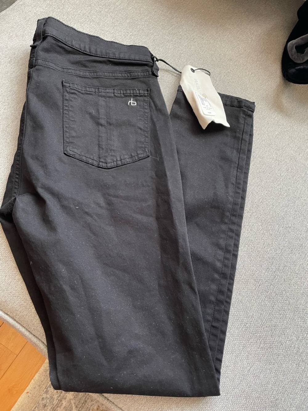 Black Jeans with Subtle Back Pocket Logo